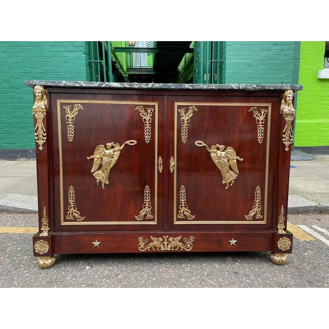 Wood Empire Commode, France, 19th Century For Sale - Image 7 of 7