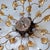 Large Gilt Metal Ceiling Lamp with Leaves and Flowers, 1960s For Sale - Image 6 of 7