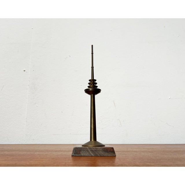 Vintage Metal Hamburg Telemichel TV Tower Model, 1970s For Sale - Image 10 of 11