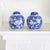 Blue Pair of Blue and White Chinese Chinoiserie Prunus Blossom Lidded Ginger Jars For Sale - Image 8 of 14
