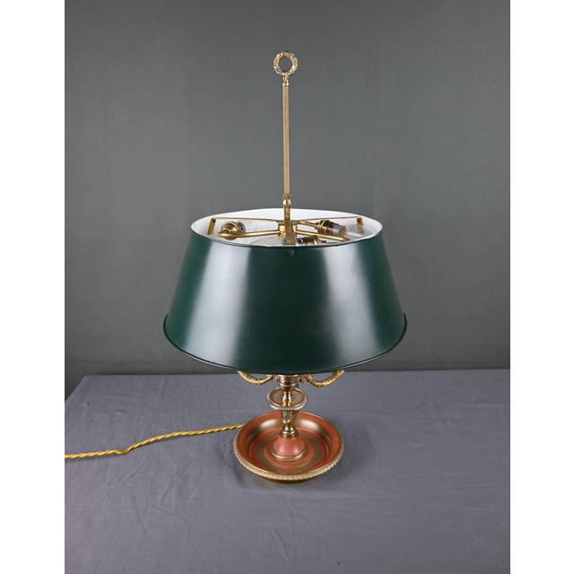 Metal Early 20th Century Restoration Bronze Bouillotte Lamp For Sale - Image 7 of 18
