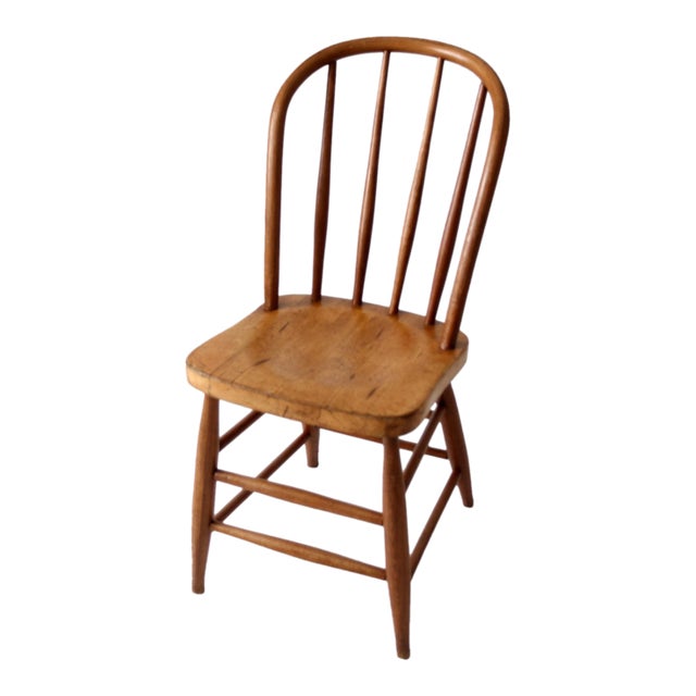 Antique Windsor Bow Back Side Chair For Sale