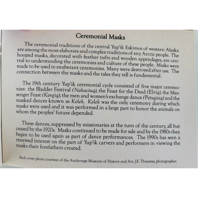 Tribal Agayuliyararput: The Living Tradition of Yup'ik Masks 16 Postcards Porfolio For Sale - Image 3 of 8