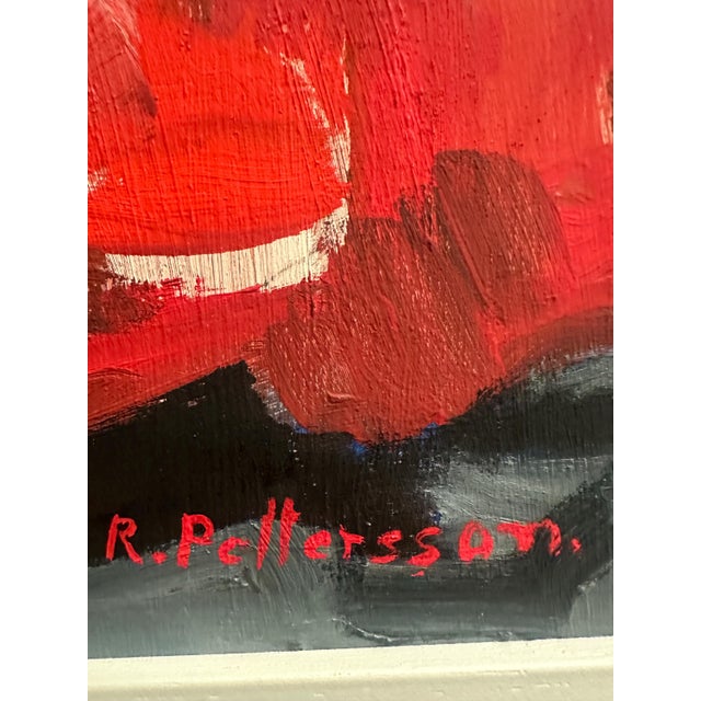 Rune Pettersson, Abstract Composition in Red, 1950s, Oil on Panel, Framed For Sale - Image 8 of 18