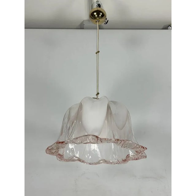 Ceiling Light in Pink and White Murano Glass from La Murrina, Italy, 1970s For Sale - Image 11 of 13