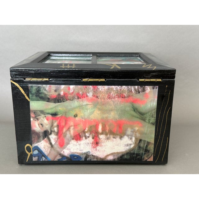 One of a Kind Graffiti Bodies Decorative Art Box For Sale - Image 4 of 10