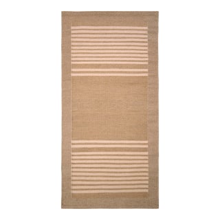 Rug & Kilim’s All-Natural Scandinavian Style Kilim in Beige Brown Geometric Pattern - 5x7 For Sale