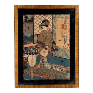 Utagawa Kunisada, Original Woodblock Print, Edo Period For Sale