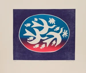 Mireille Kramer, Trois Oiseaux, Etching