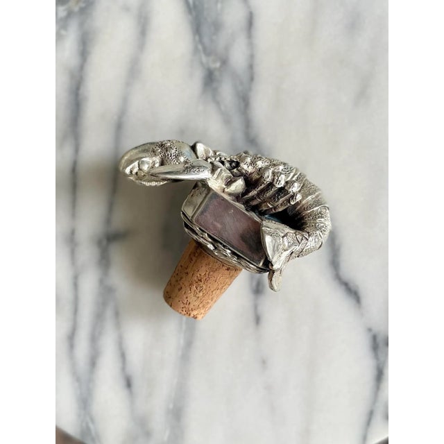Emyl Seré 20th Century Italian Sterling Figural Lobster Decanter Stopper For Sale In Raleigh - Image 6 of 8