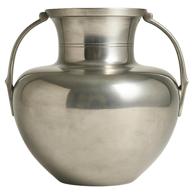 Metal Vintage Art Deco Pewter Vase by GAB, 1935 For Sale - Image 7 of 7