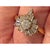 14 Karat Yellow Gold With Diamond Cluster Cocktail Ring For Sale - Image 4 of 12
