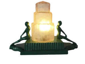 Frankart L254 Twin Nude Sculptural Table Lamp With Stepped Shade