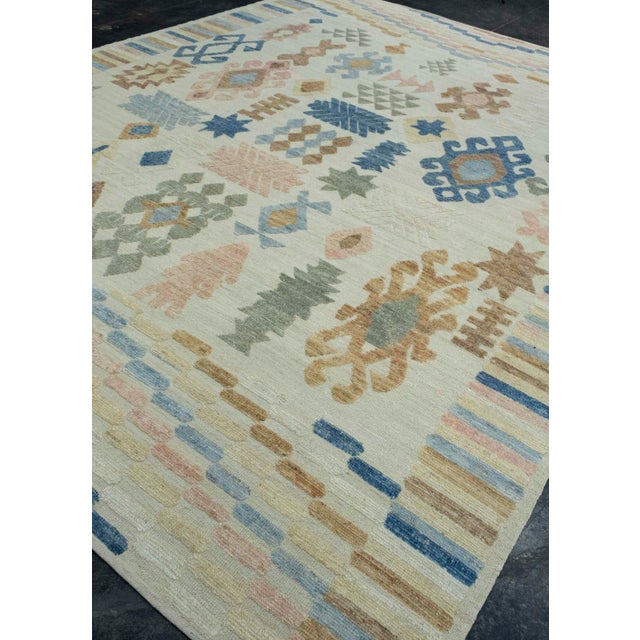 Turkish Turkish Kilim Oriental Handmade Flatweave 10'8" x 13'7" #18612 For Sale - Image 3 of 8