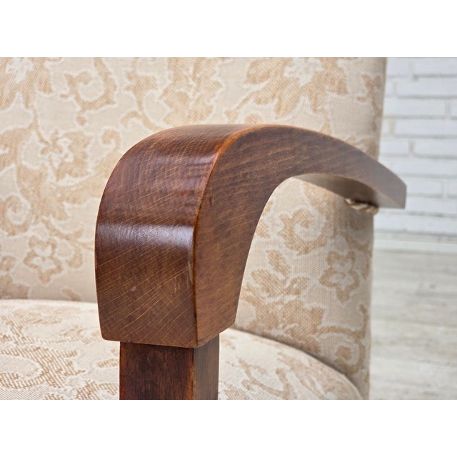 Wood Danish Beech Armchair with Wool Upholstery, 1960s For Sale - Image 7 of 18
