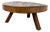 Brutalist Coffee Table in Teak with Monolithic Slab and Tripod Base, 1950s For Sale