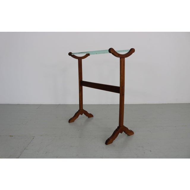 Freestanding Towel Rack in Wood with Glass Rods, 1920s For Sale - Image 12 of 18