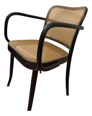 Vintage Thonet Style Prague 811 Bentwood Cane Armchair | Made in Czechoslovakia | Mid Century Modern