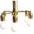 Gold Mid-Century Modern German Six-Light Polished Brass Ceiling Lamp, 1970s For Sale - Image 8 of 8