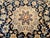 Vintage Persian Nain Area Rug, Hand-Knotted Wool & Silk, Floral Pattern, 4x6, Navy & Ivory For Sale - Image 15 of 18
