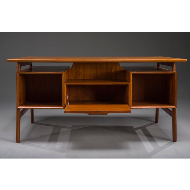 Teak Model 75 Desk from Omann Jun Møbelfabrik, 1960s For Sale - Image 6 of 18