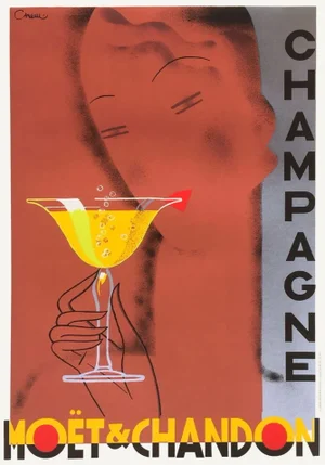 1990 Chem Moët & Chandon Screen Print Poster