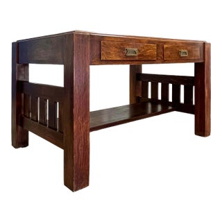 Heirloom Furniture Quarter Sawn Oak Mission Desk For Sale