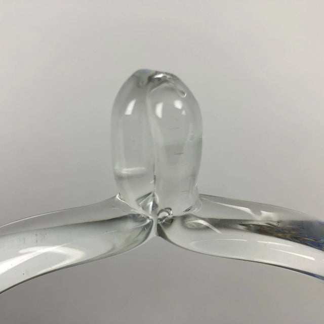 1970s Art Glass Basket by O. Lipa & L. Metelak for Moser, Czechoslovakia, 1970s For Sale - Image 5 of 7