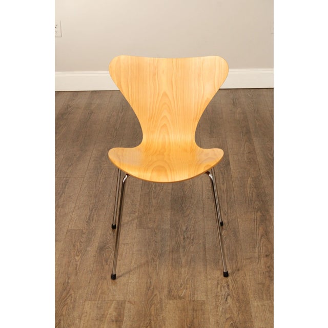 Fritz Hansen Arne Jacobson For Fritz Hansen Danish Modern Set of Six Dining Chairs For Sale - Image 4 of 12