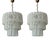 Large Bold Eclectic White Murano Chandeliers, Set of 2 For Sale