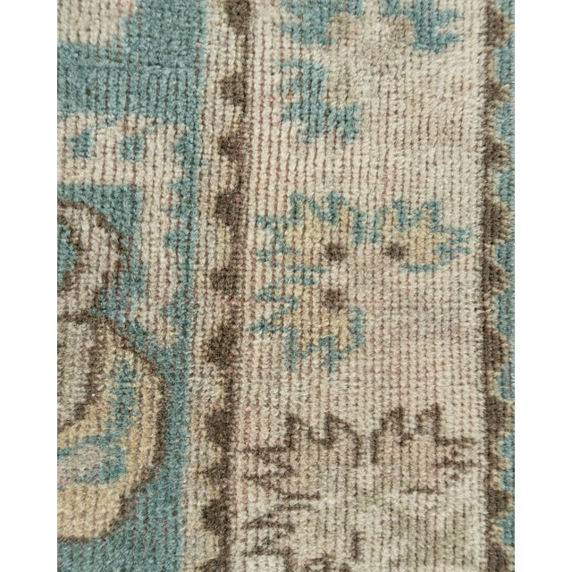 Vintage Circa 1940 Turkish Oushak Rug Lightly Distressed 6ft 4in X 8ft For Sale - Image 9 of 12