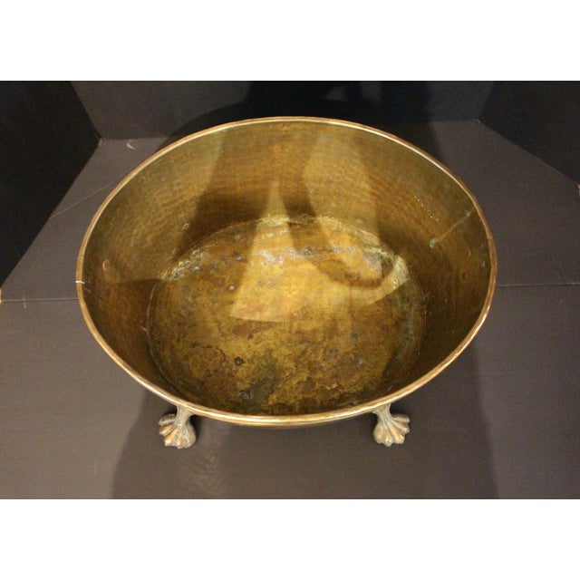 Circa 1880 English Oval Brass Jardiniere For Sale - Image 4 of 6