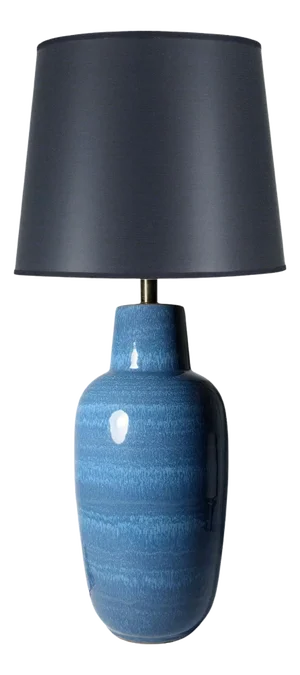 Vintage Blue Ceramic Table Lamp by Lee Rosen for Design Technics