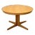 Danish Oak Pedestal Base Dining Table With Two Self-Storing Butterfly Leaves For Sale