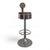 Chrome Bar Stool with Tulip Base and Backrest, 1970s For Sale - Image 9 of 9