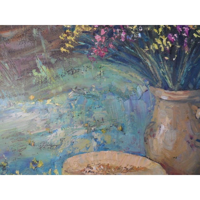 Blue Oil Painting Melon and Wildflower Mishurovsky v. V. For Sale - Image 8 of 10