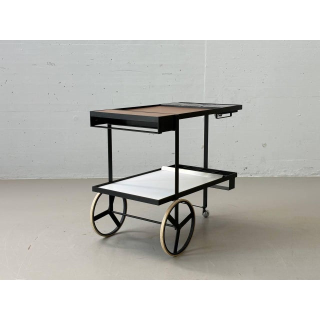 Mid-Century Modern Serving Trolley by Cees Braakman for Pastoe, Netherlands, 1950s For Sale - Image 3 of 16
