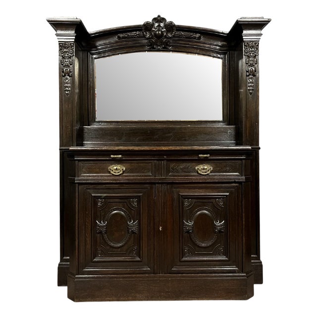 Napoleon III Sideboard in Blackened Wood, 1850s For Sale
