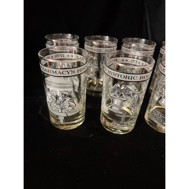 1970s Pharmacist Historic Glassware Set - Set of 8 For Sale - Image 10 of 12