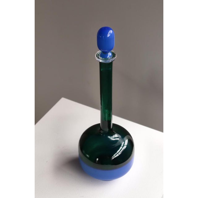 Vintage Italian Art Glass Bottle by Gio Ponti for Venini, 1950s For Sale - Image 6 of 15