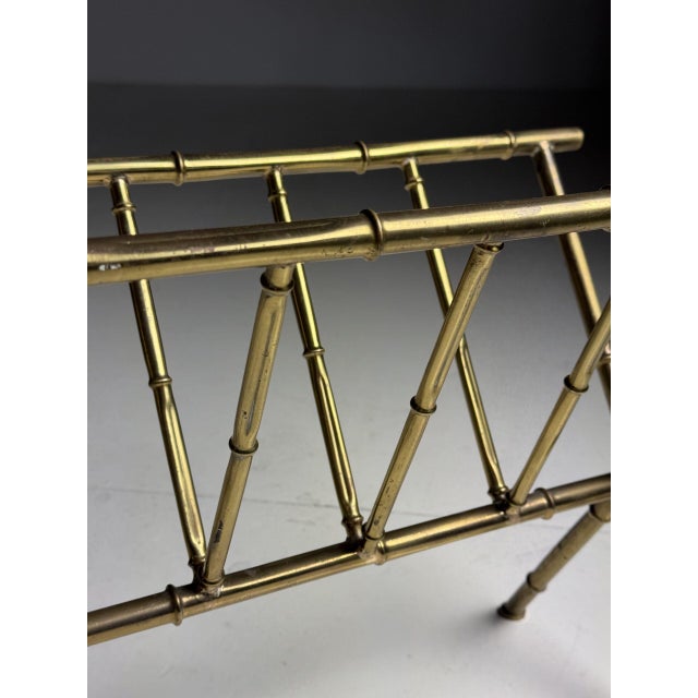 Faux Bamboo Magazine Rack For Sale - Image 3 of 16
