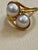 18 Karat Yellow Gold And Two Pearls Ring For Sale - Image 12 of 18