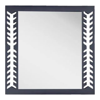 Fleur Home Audubon Spruce Square Mirror in Hale Navy, 24x24 For Sale