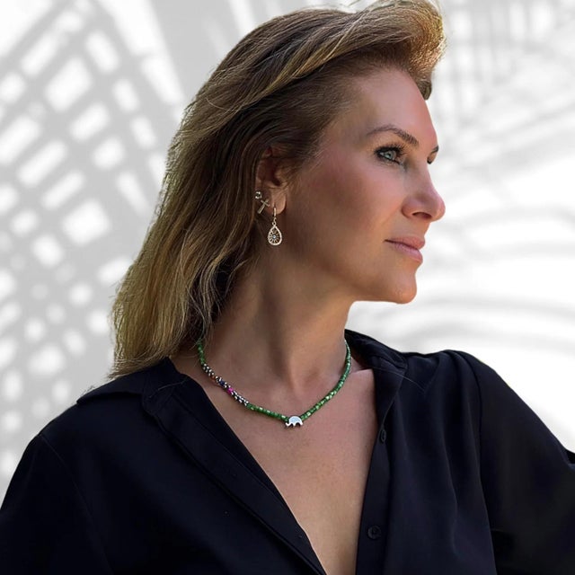 Elevate your style with a touch of nature's elegance and symbol of luck. "Sterling Silver Elephant Green Choker Necklace,"...