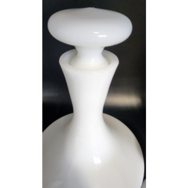 White Antique White Opaline Bar Set, Decanter and Cordials - 6 pcs For Sale - Image 8 of 10
