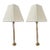 Pair of French Fondica Golden Bronze 90’s Table Lamps For Sale