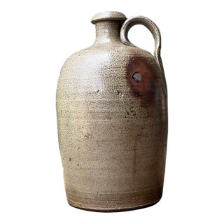 Antique Glazed Ceramic Jug For Sale