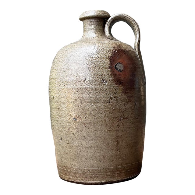 Antique Glazed Ceramic Jug For Sale