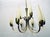 Mid-Century Glass & Brass Chandelier from Hillebrand Lighting, 1950s For Sale - Image 4 of 18