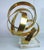 Dan Murphy Gold Metal Ribbon Sculpture on Lucite Base 1985 Modernist Abstract Infinity Loops For Sale - Image 6 of 11